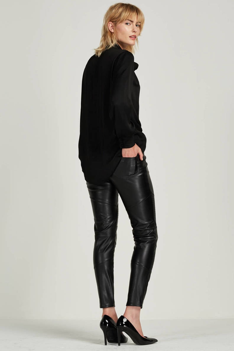 leren broek dames zwart
