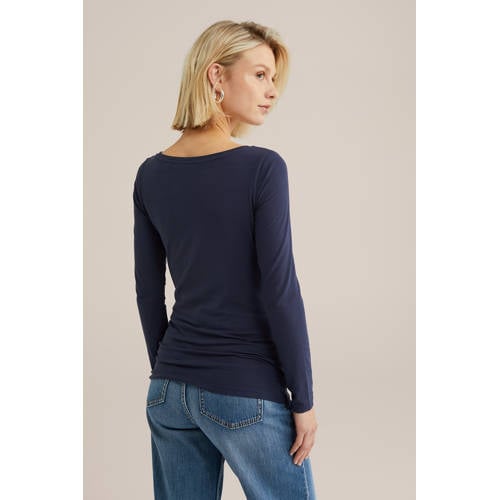 WE Fashion longsleeve donkerblauw afbeelding