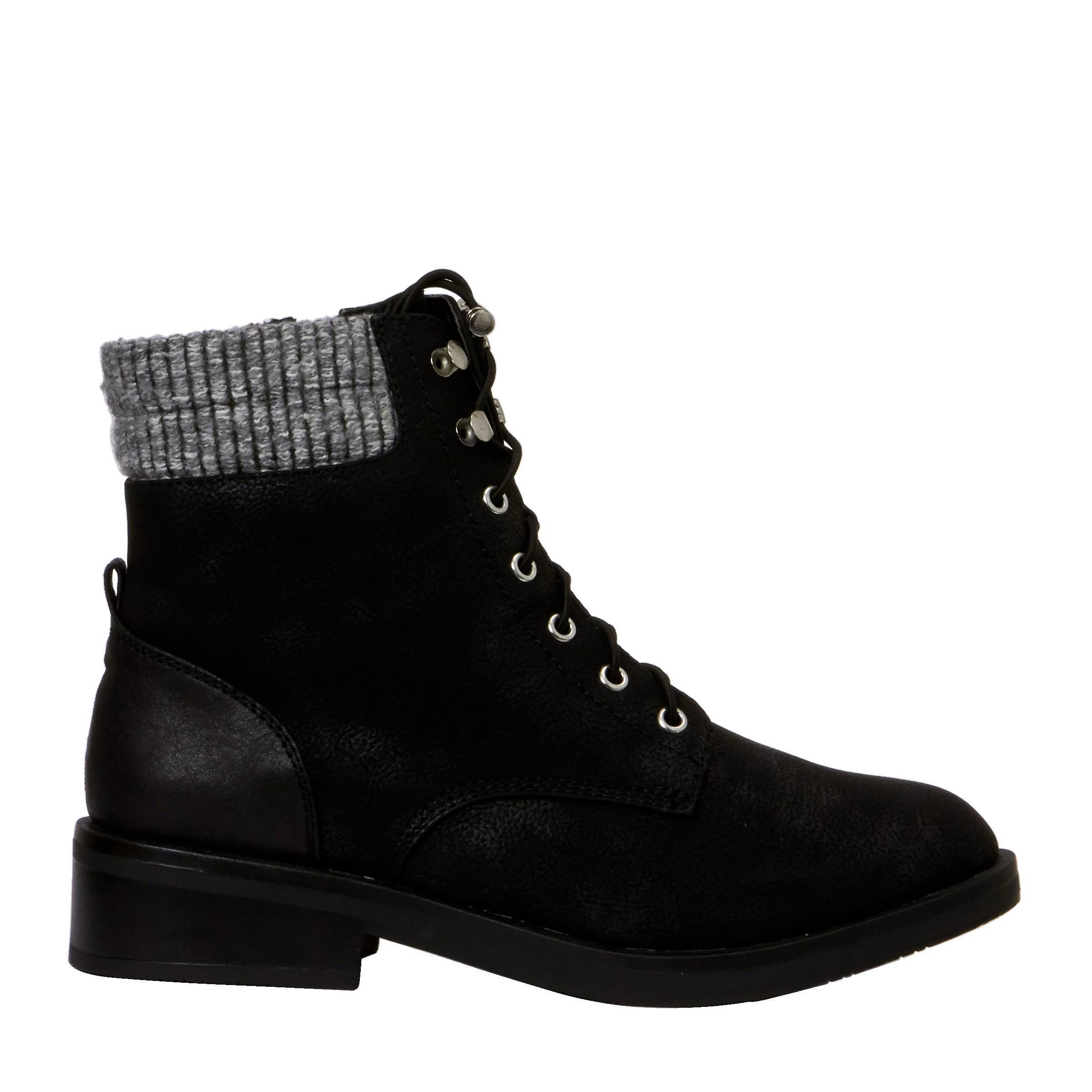 ONLY gevoerde veterboots | wehkamp