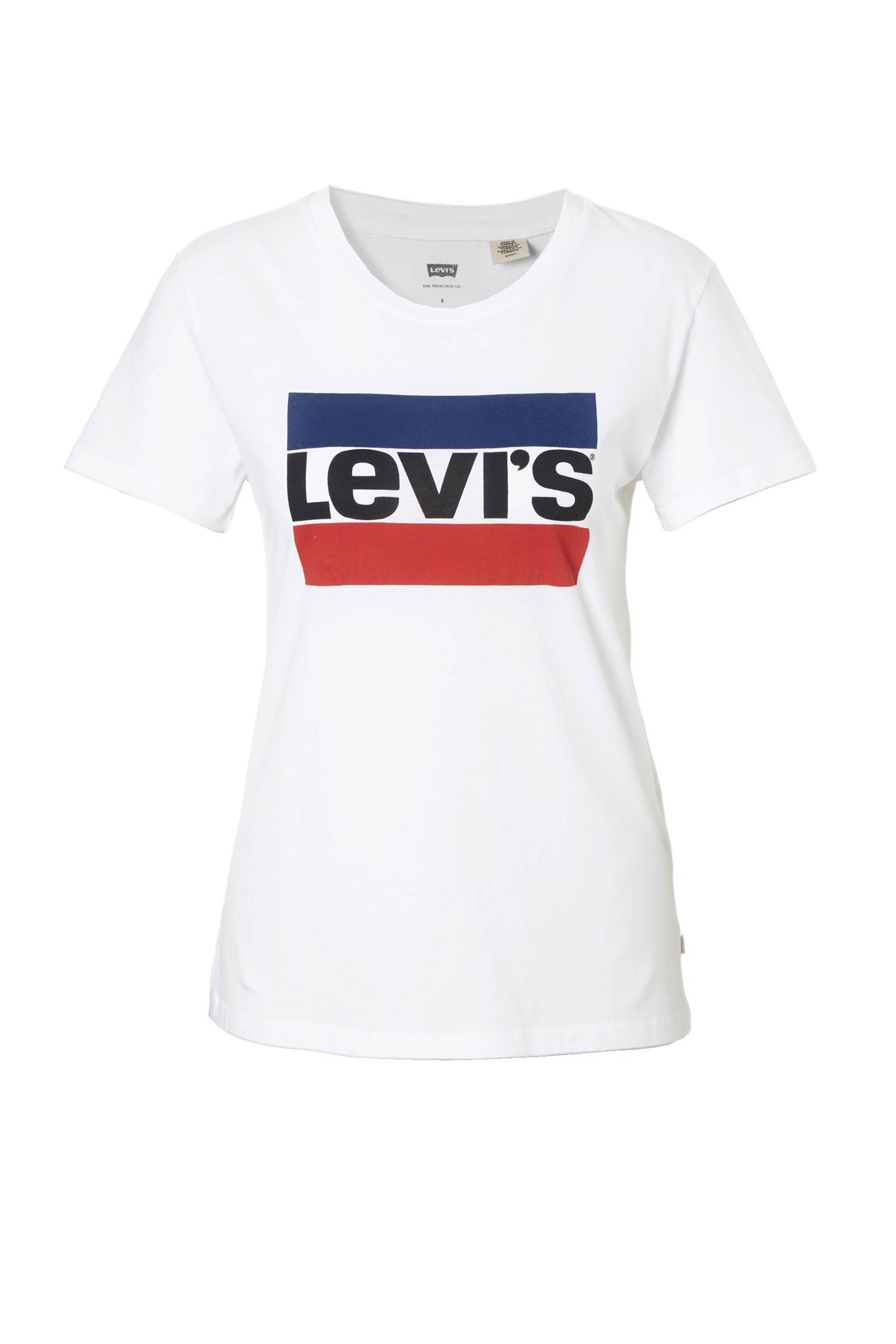 Levi's T-shirt met logo wit | wehkamp