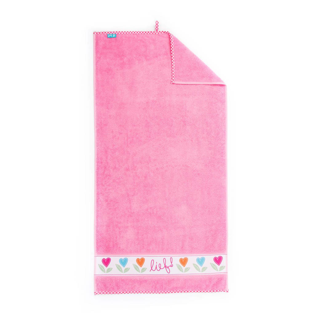 lief! badlaken 70x130 cm roze, Roze