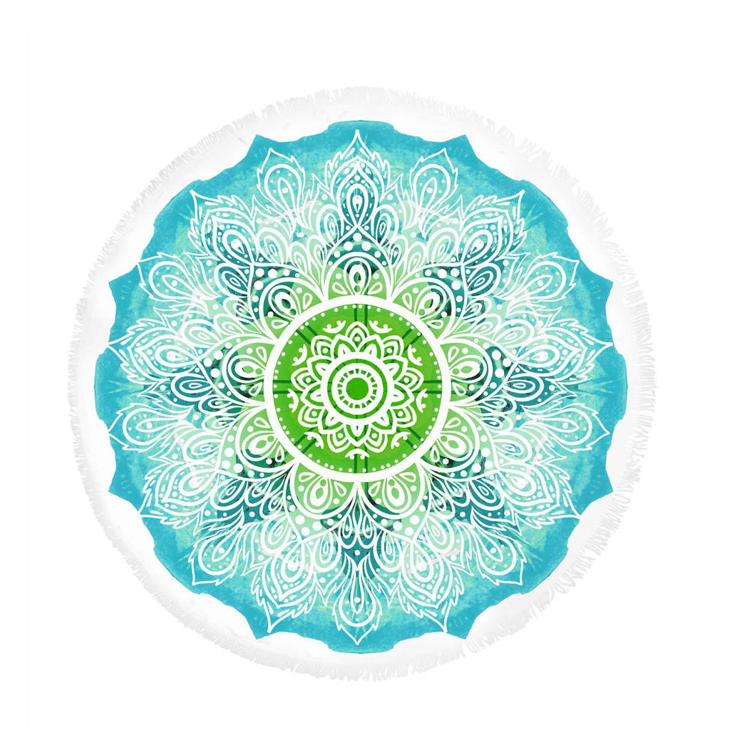 Hip roundie (Ø160 cm), Blauw/groen/wit