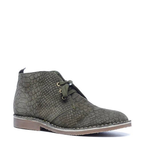 Manfield Suede Veterboots Olijfgroen manfield kopen in de aanbieding Manfield Suede Veterboots Olijfgroen manfield kopen in de aanbieding