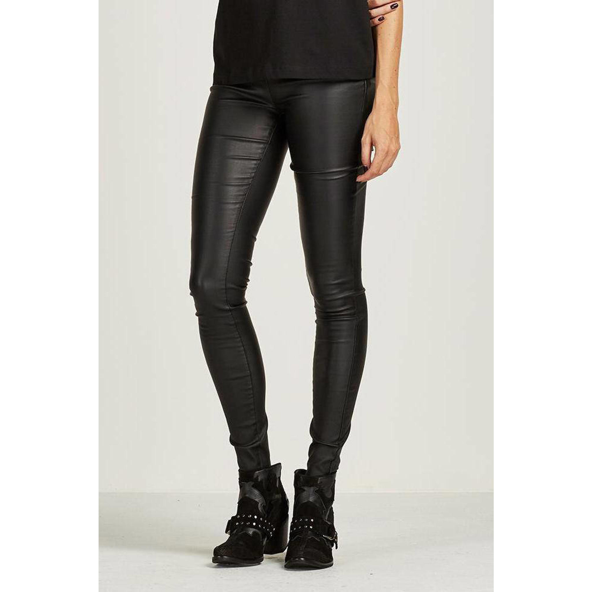 Leggings Ghette Donna In Effetto Pelle - Comodi E Alla Moda, Per Look Casual E Trendy