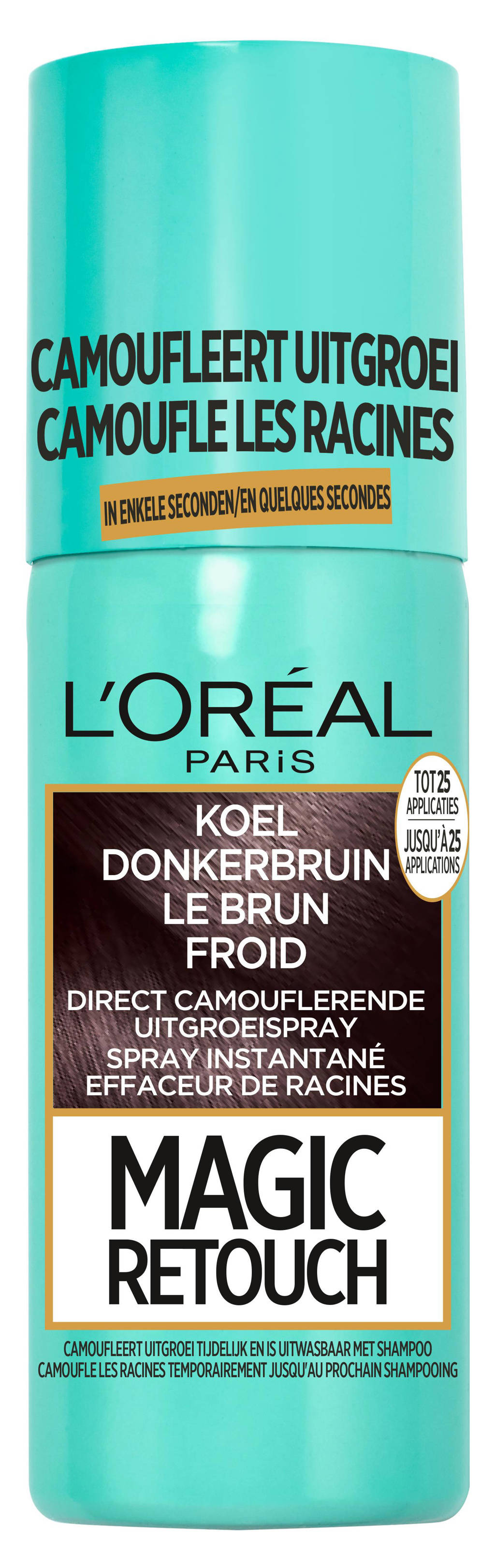 L'Oréal Paris Coloration Magic Retouch uitgroei camoufleerspray - Koud Donkerbruin