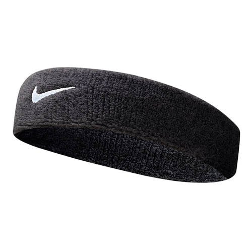Nike hoofdband Swoosh zwart/wit afbeelding