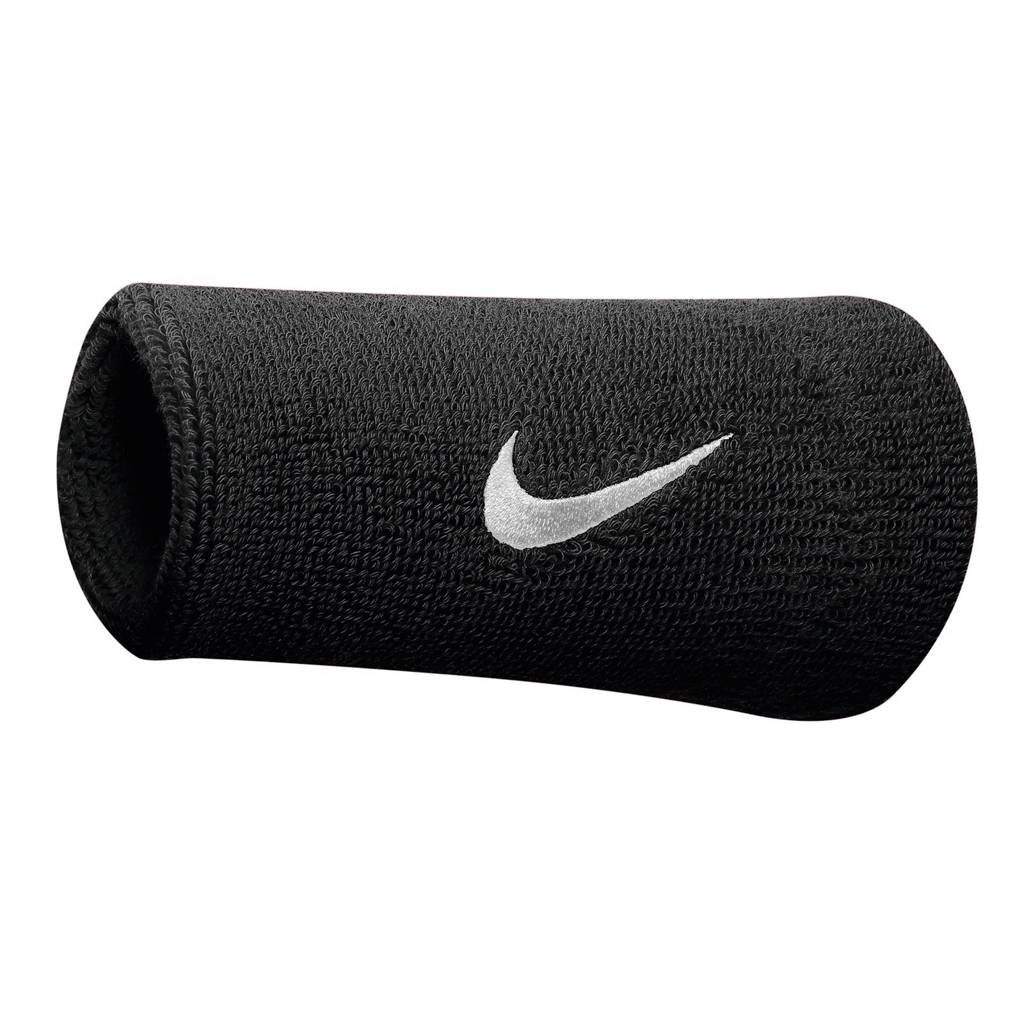 Nike polsband (set van 2), Zwart/wit