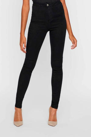 super high waist jeans NMELLA zwart