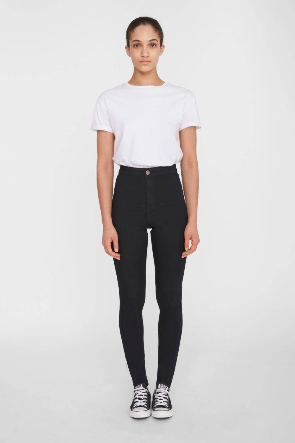 Zwarte High Waist Ripped Jeans met Stretch - Uwantisell.nl