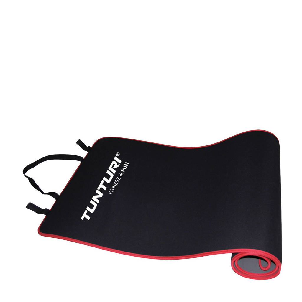 Tunturi aerobic fitnessmat, Zwart, Rood