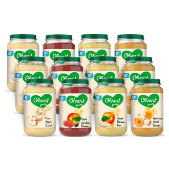 babyvoeding menu 8+ mnd fruit (12x 200 gr)