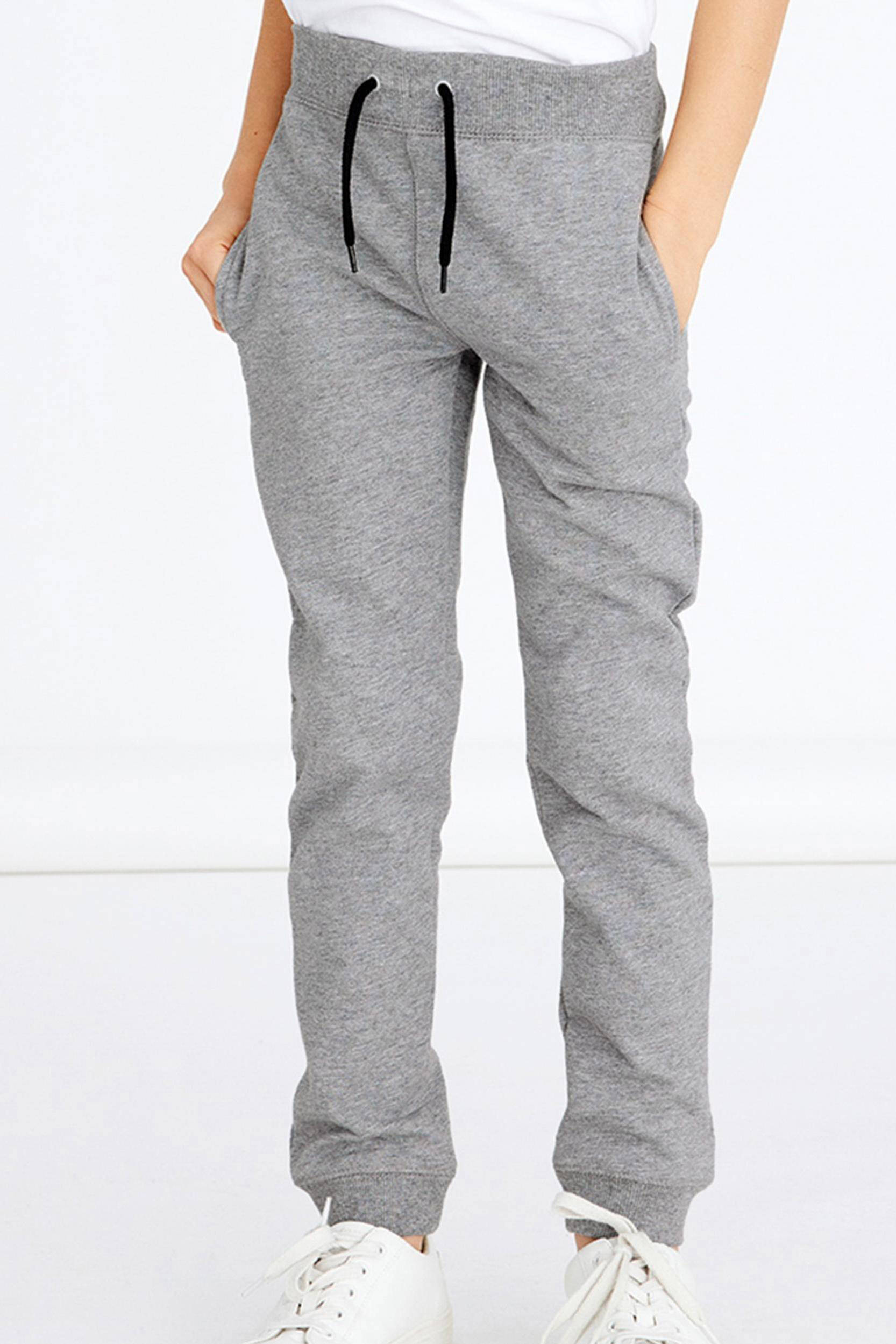 NAME IT KIDS broek NKMSWEAT grijs melange | wehkamp