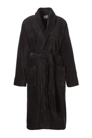 unisex badstof badjas Pure zwart