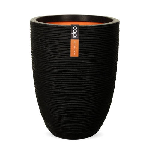 Capi bloempot Nature Rib (Ø34×46 cm) – Zwart