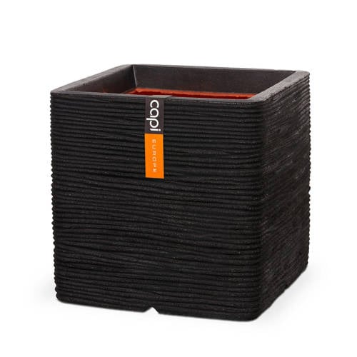 Capi bloempot Nature Rib (40x40x40 cm) – Zwart