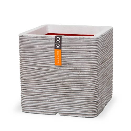 Capi bloempot Nature Rib (40x40x40 cm) – Ivoor