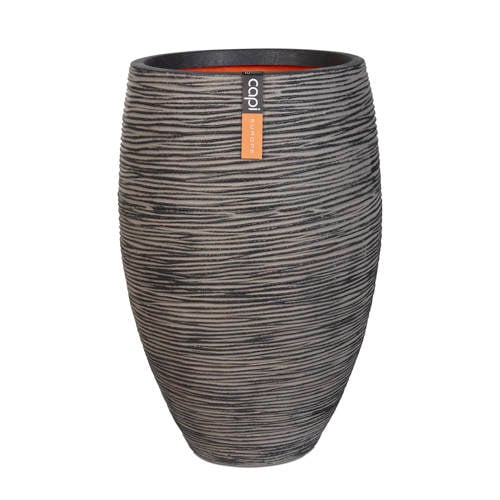 Capi bloempot Nature Rib (Ø38×58 cm) – Antraciet