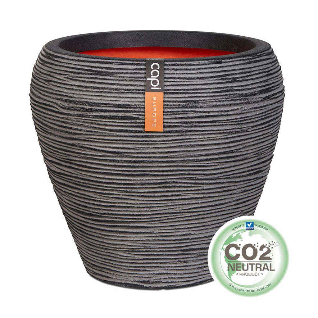 Capi bloempot Nature Rib (Ø42xh38 cm, taps)