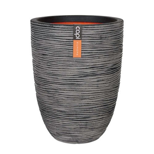 Capi bloempot Nature Rib (Ø34×46 cm) – Antraciet
