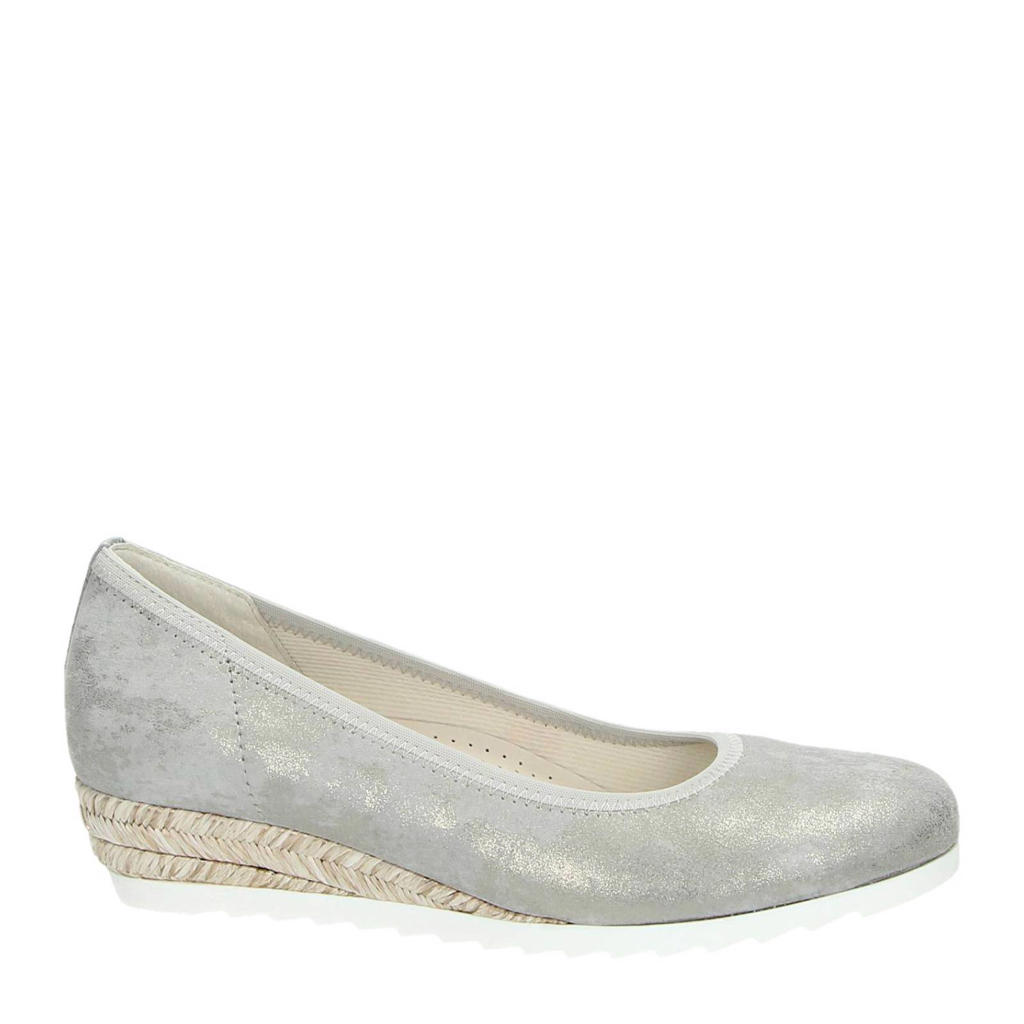 Gabor metallic suède espadrilles wehkamp