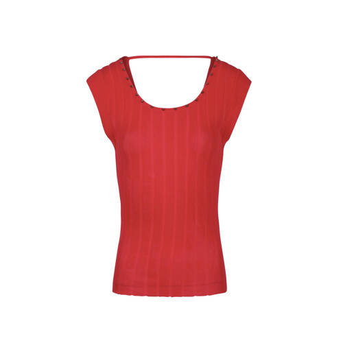 Morgan Top Met Studs Rood morgan kopen in de aanbieding