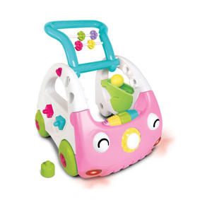 Sensory - 3 in 1 Baby Walker Pink