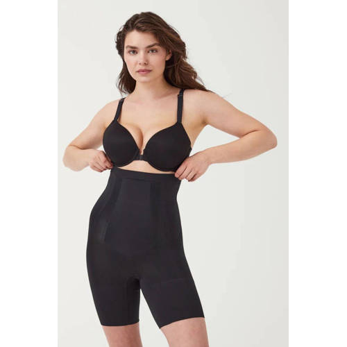SPANX OnCore sterk corrigerende High-Waisted Mid-Thigh short zwart afbeelding