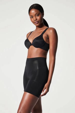 sterk corrigerende Mid-Thigh short zwart