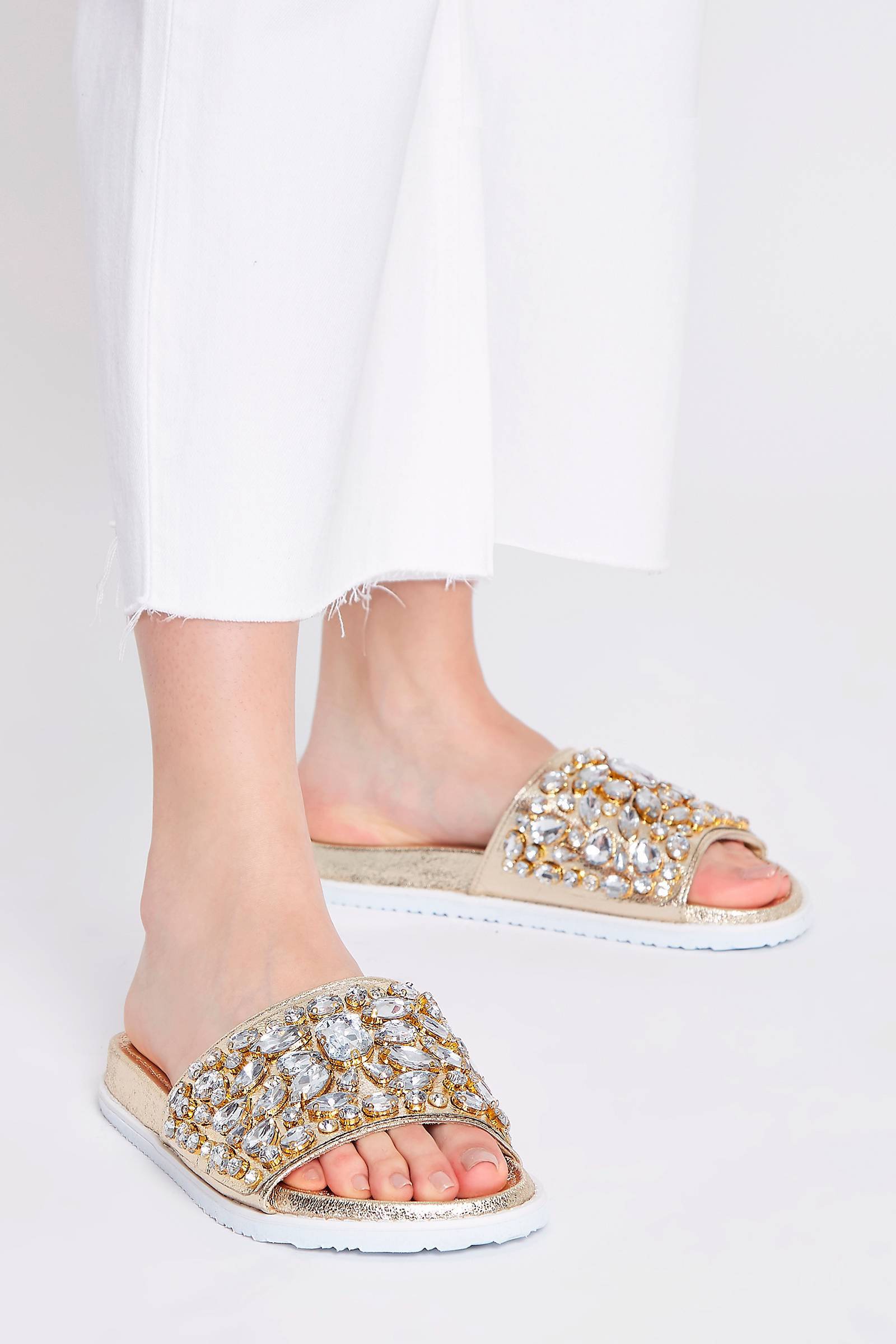 badslippers met steentjes