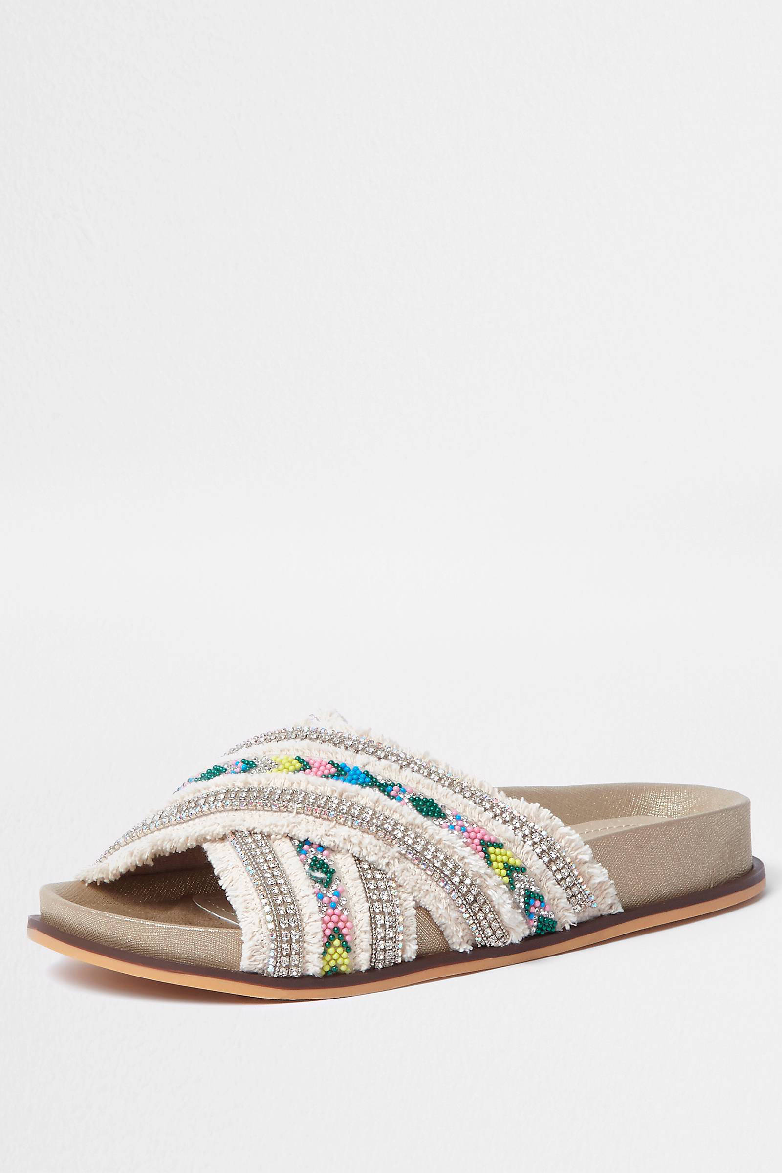 slippers met kraaltjes