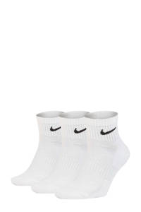 Nike   sportsokken - set van 3 paar wit, Wit/zwart