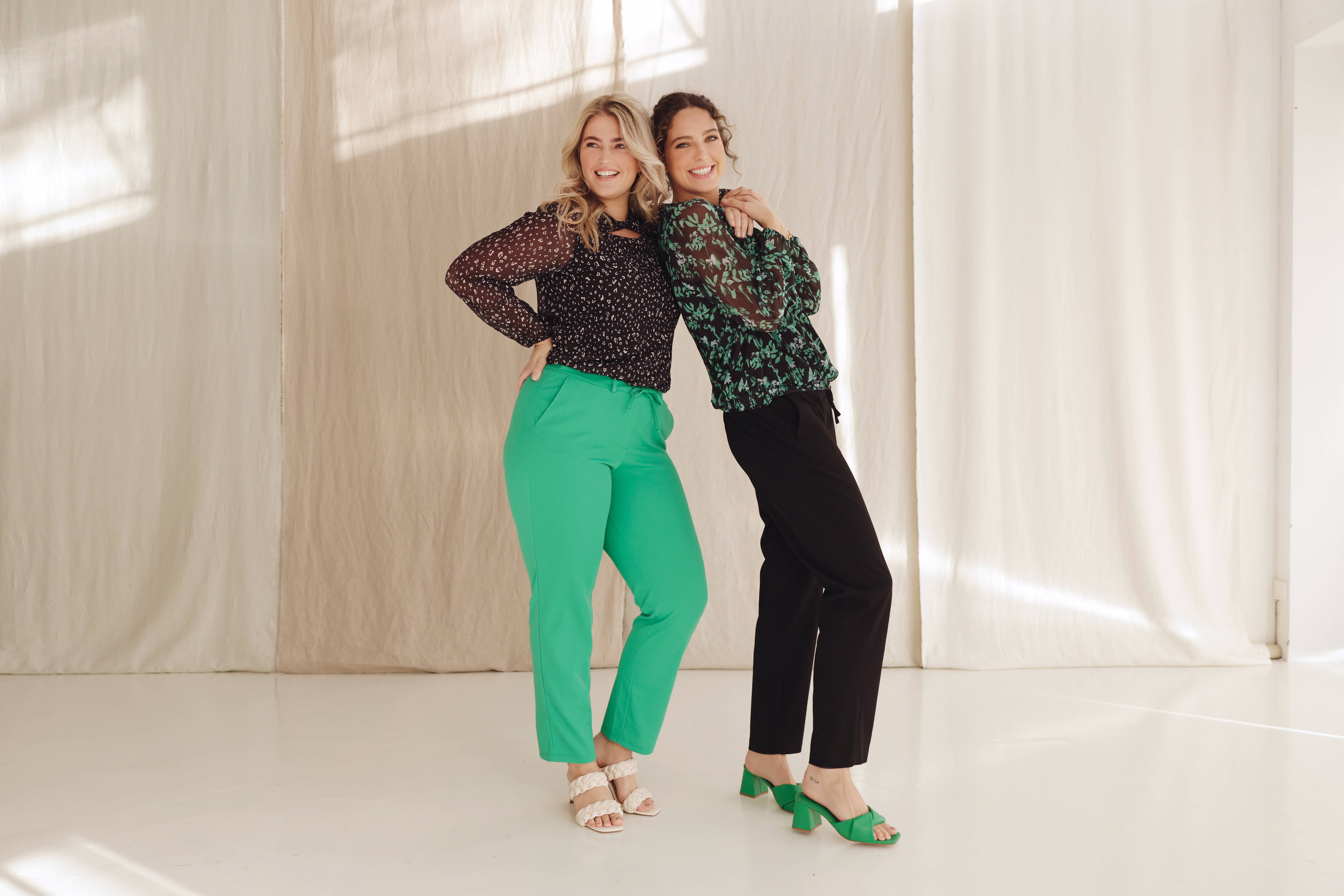probeer verschillende soorten wide pants