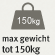 Max. belastbaar gewicht (kg)